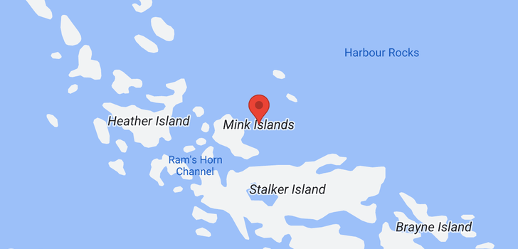map of 1 E77 MINK ISLAND .